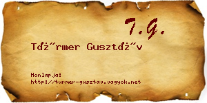 Türmer Gusztáv névjegykártya