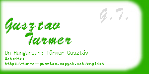 gusztav turmer business card