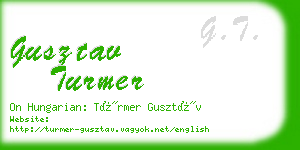 gusztav turmer business card